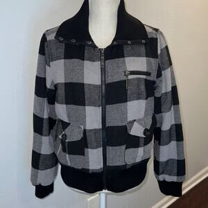Dollhouse Outerwear Woman’s Black & White Checkered Jacket - NWT - Size L